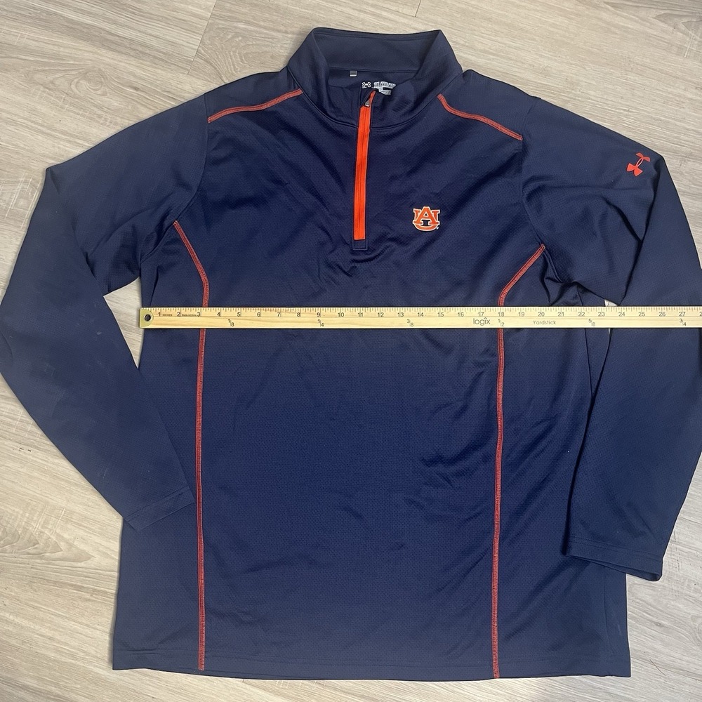 Under Armour Auburn Tigers Mens 2XL Golf Blue Performance Stretch Quarter Zip - Picture 5 of 9
